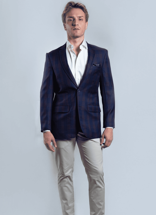 Blazer Príncipe Gales - Roxo