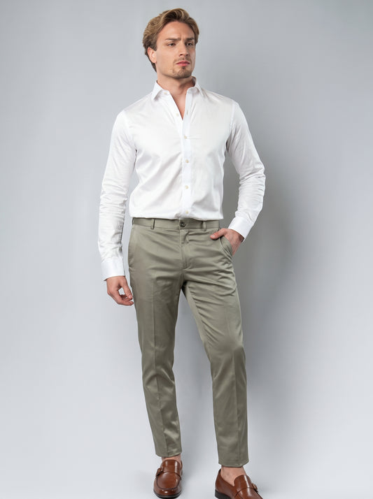 Calça de Alfaiataria Sarja - Taupe