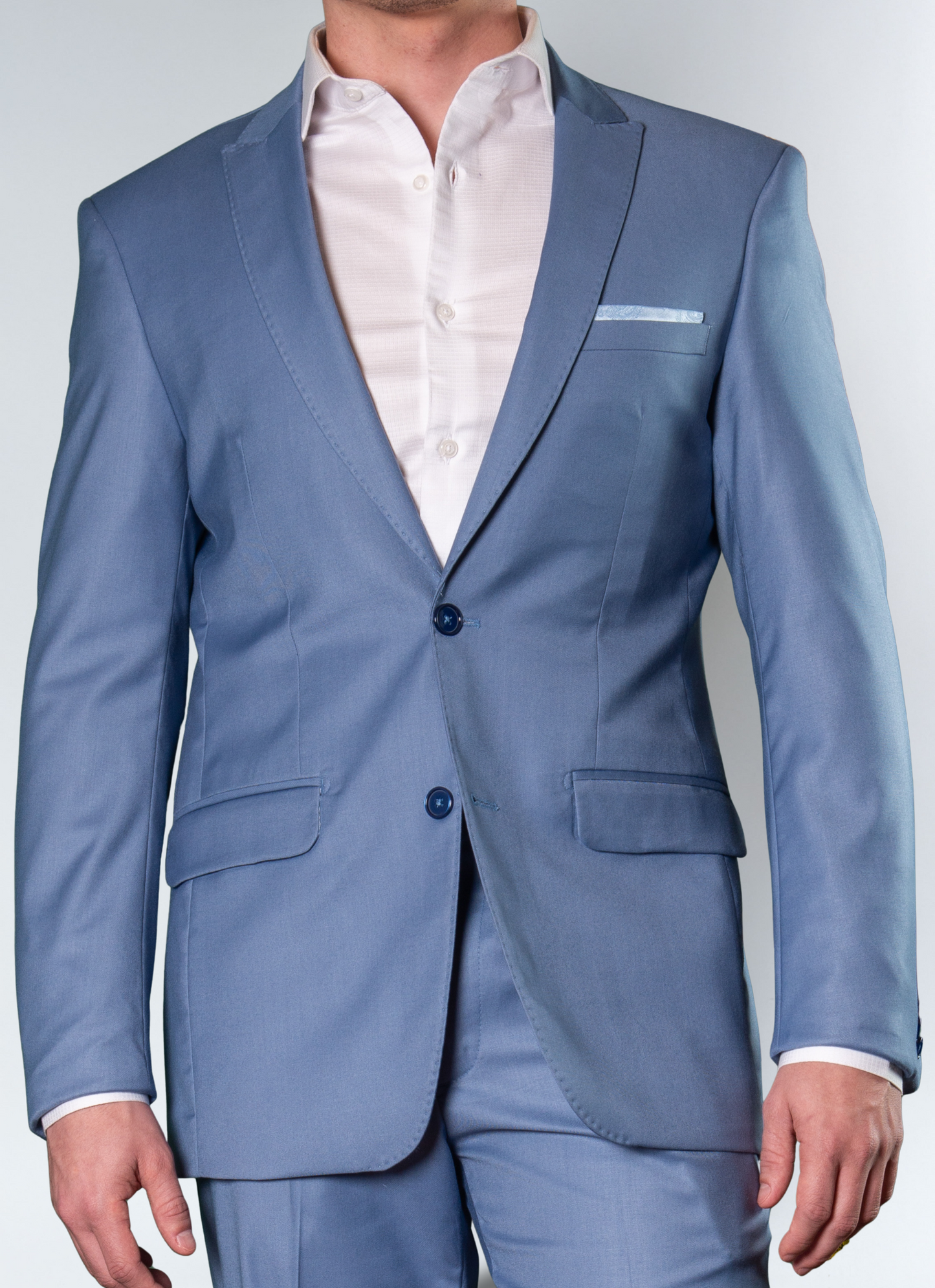 Costume Slim Com Lapela de Bico