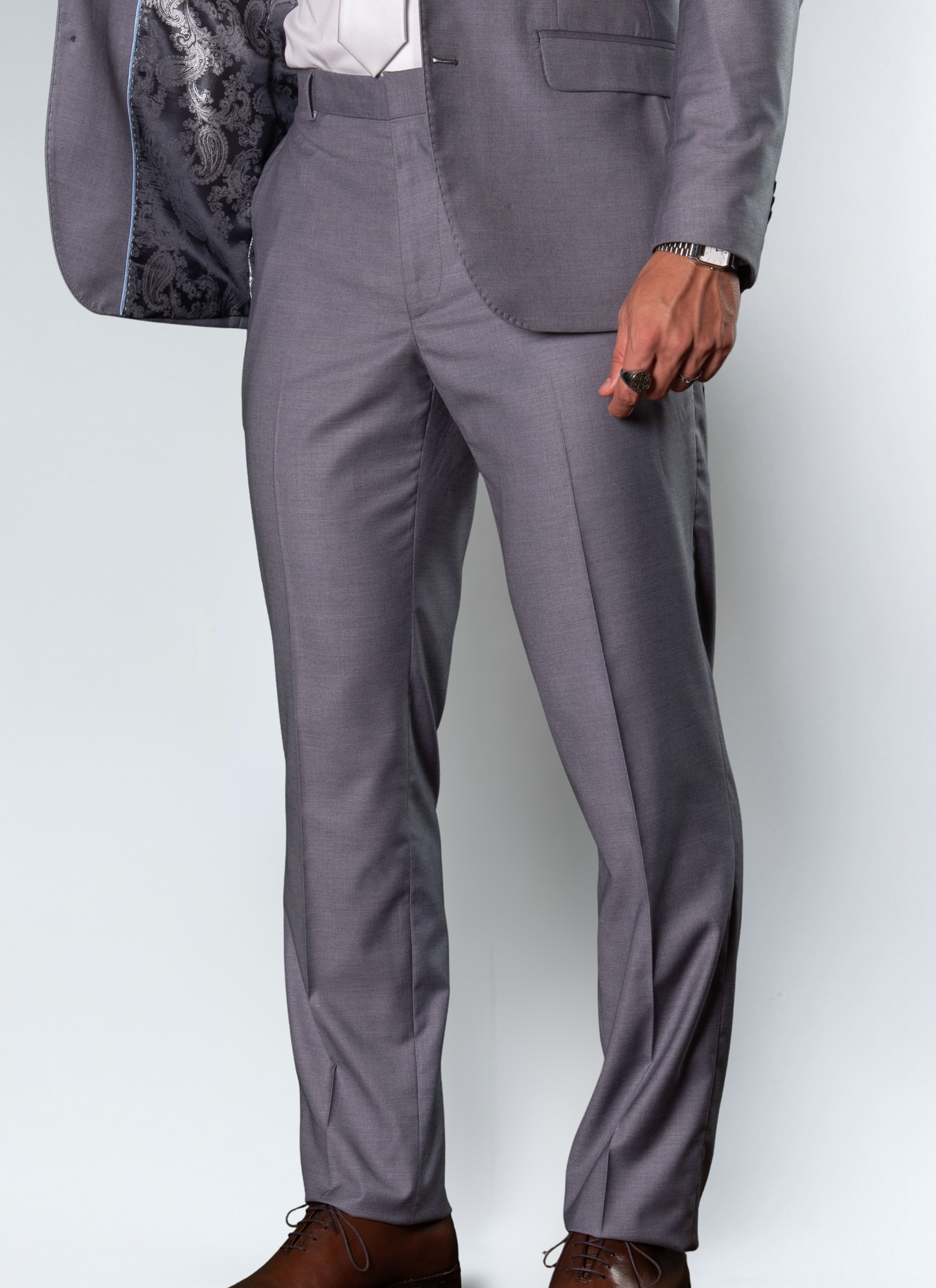Costume Slim Com Lapela de Bico