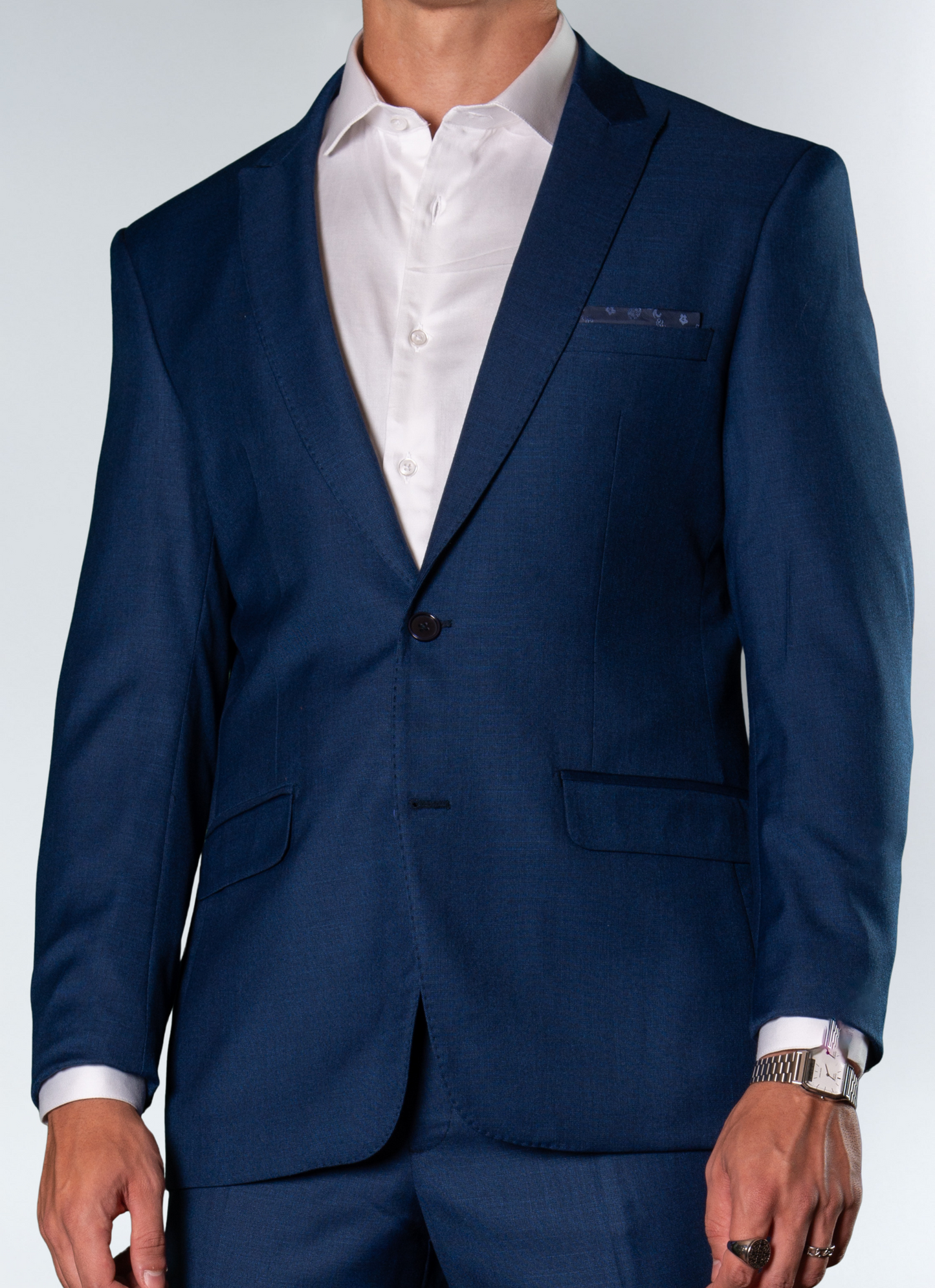 Costume Slim Com Lapela de Bico