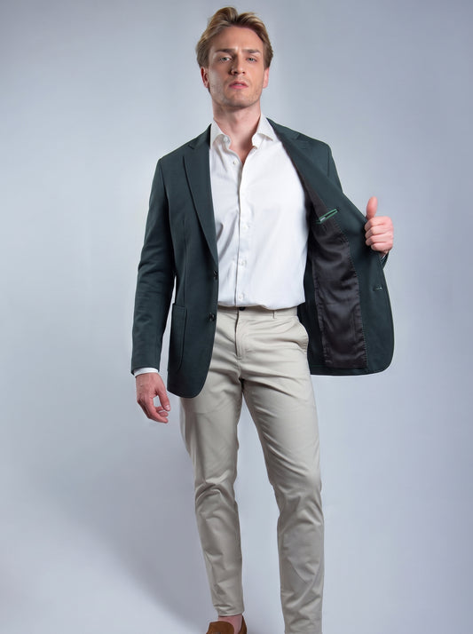 Blazer Slim Malha Tecnológica – Verde Militar