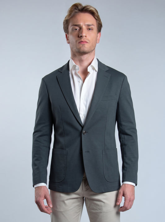 Blazer Slim Malha Tecnológica – Verde Militar