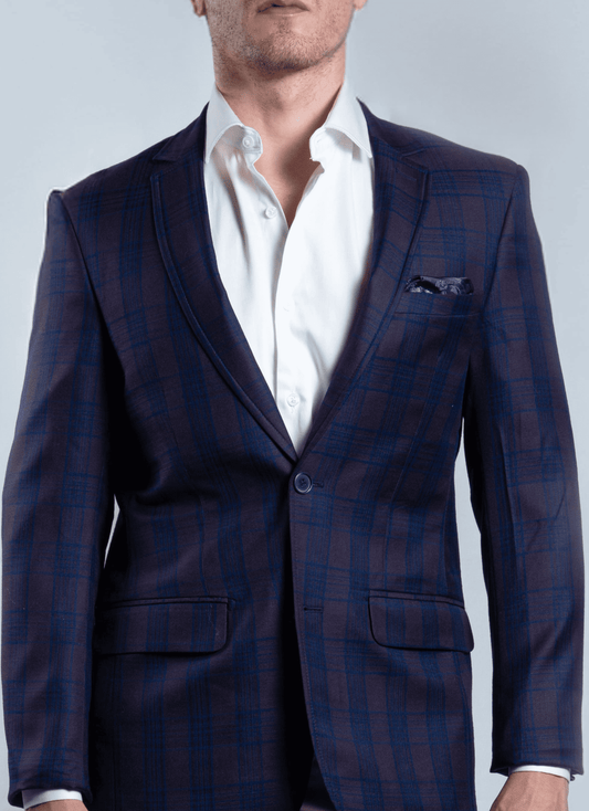 Blazer Príncipe Gales - Roxo