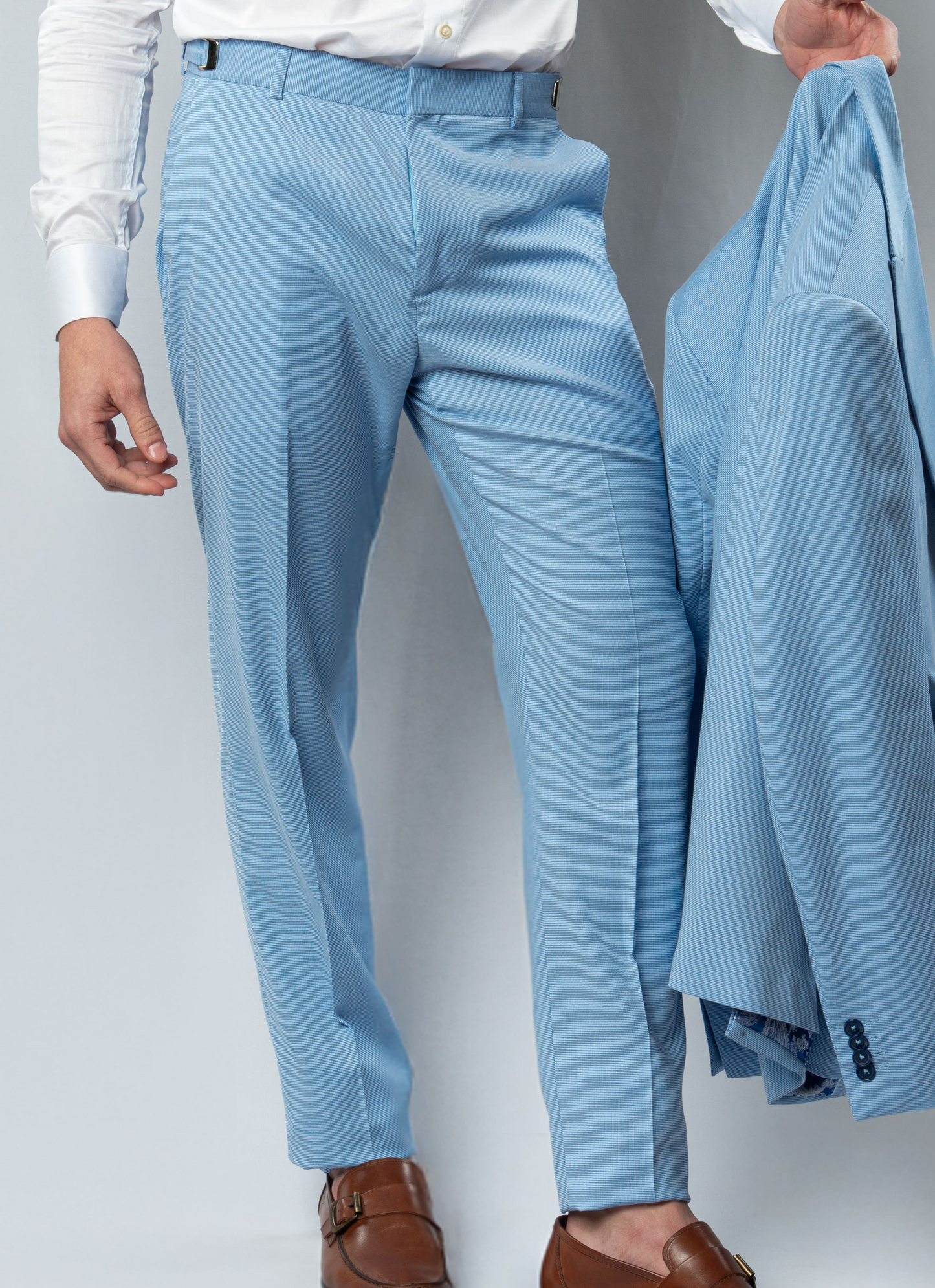 Costume Slim Com Lapela de Bico Larga