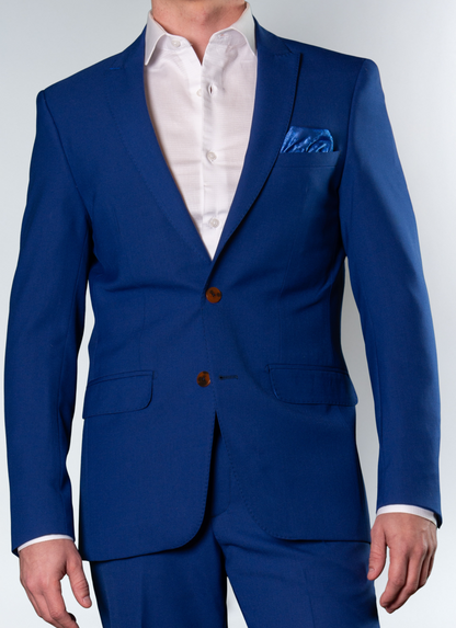 Costume Slim com Lapela de Bico Lã Mista