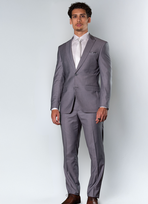 Costume Slim Com Lapela de Bico