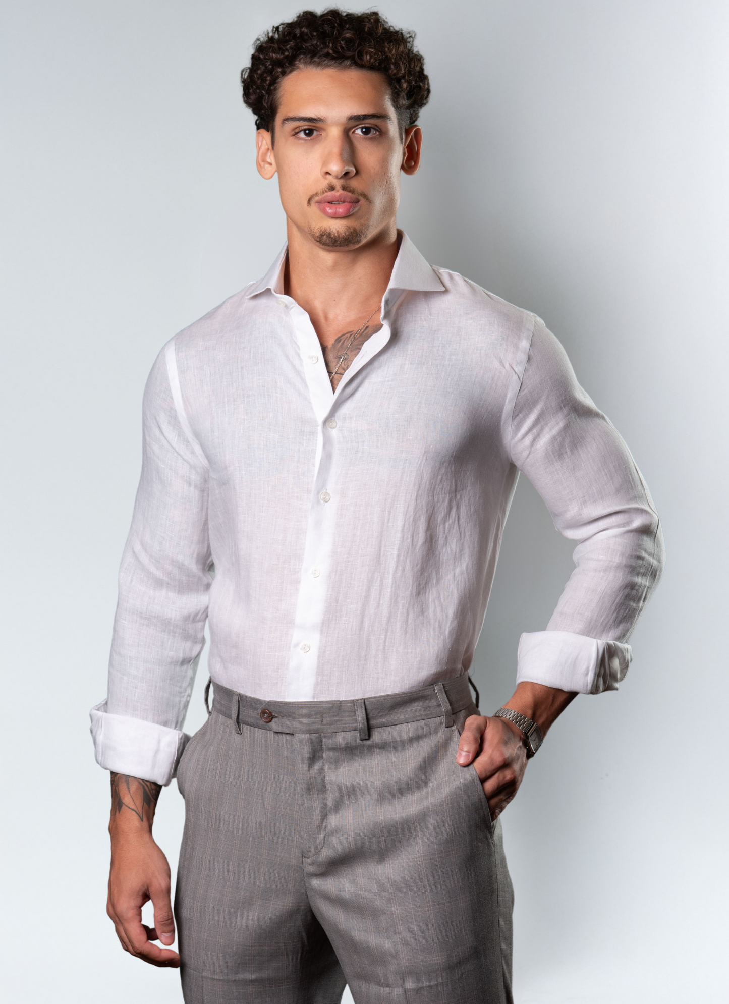 Camisa Social em Linho Italiano