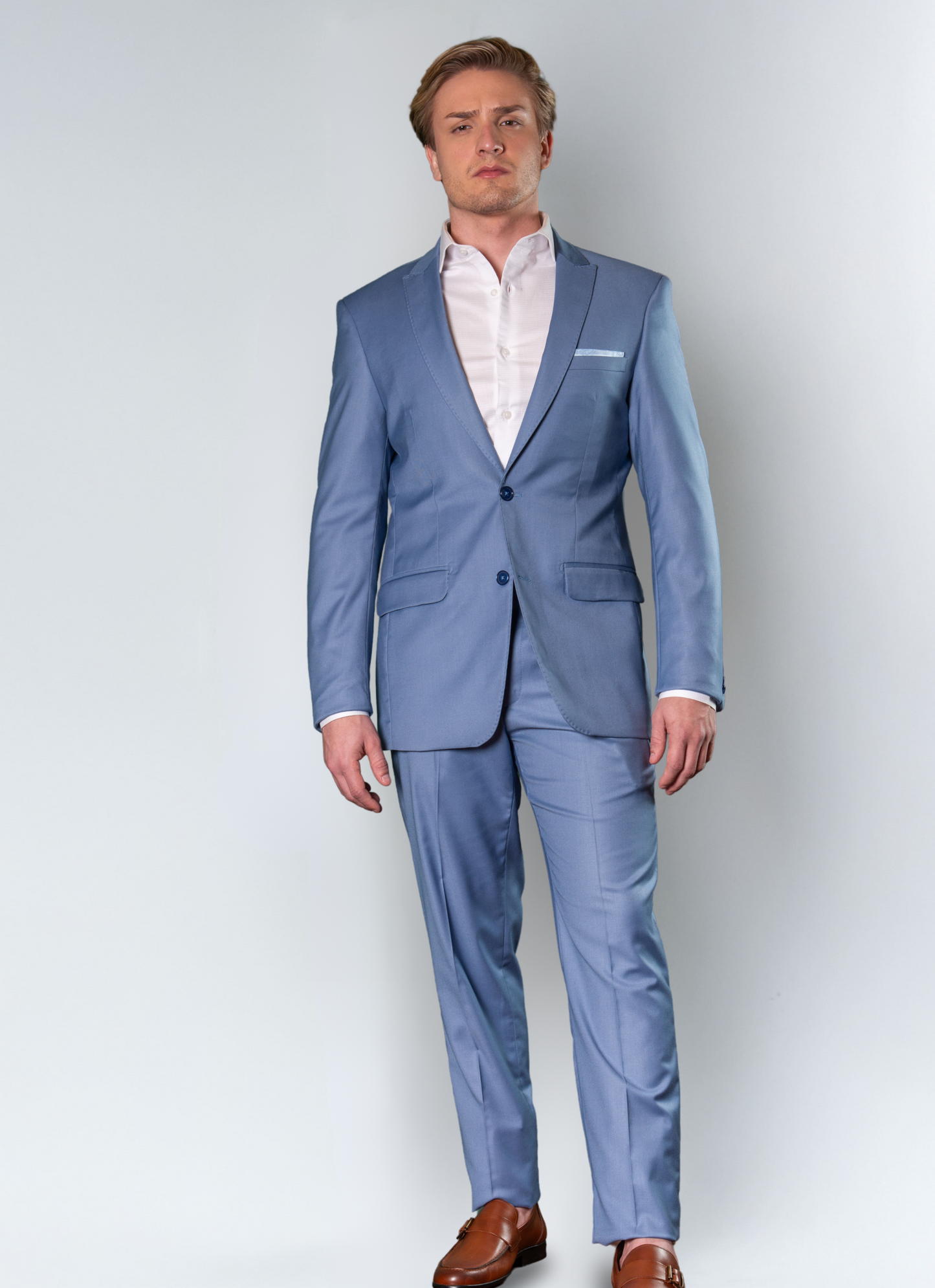 Costume Slim Com Lapela de Bico