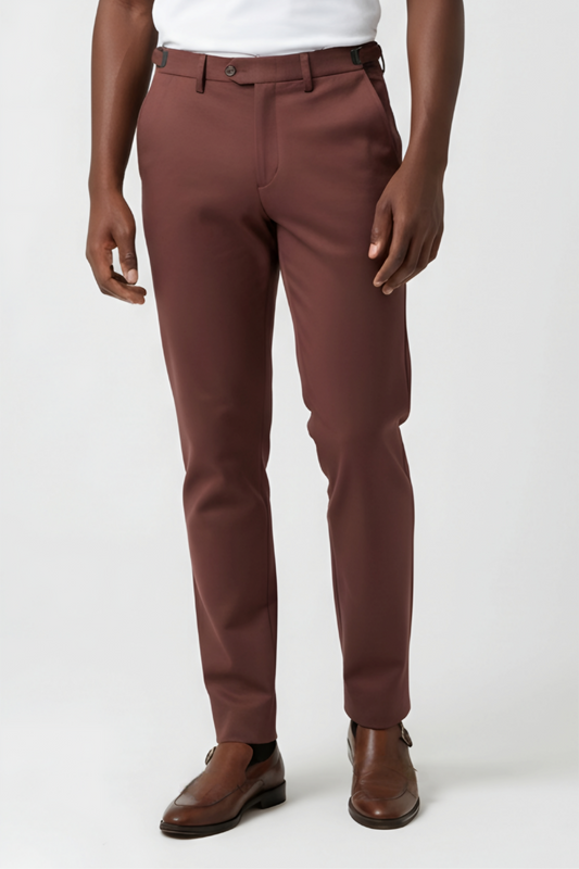 Calça de Alfaiataria com Ajustador Lateral de Fivela