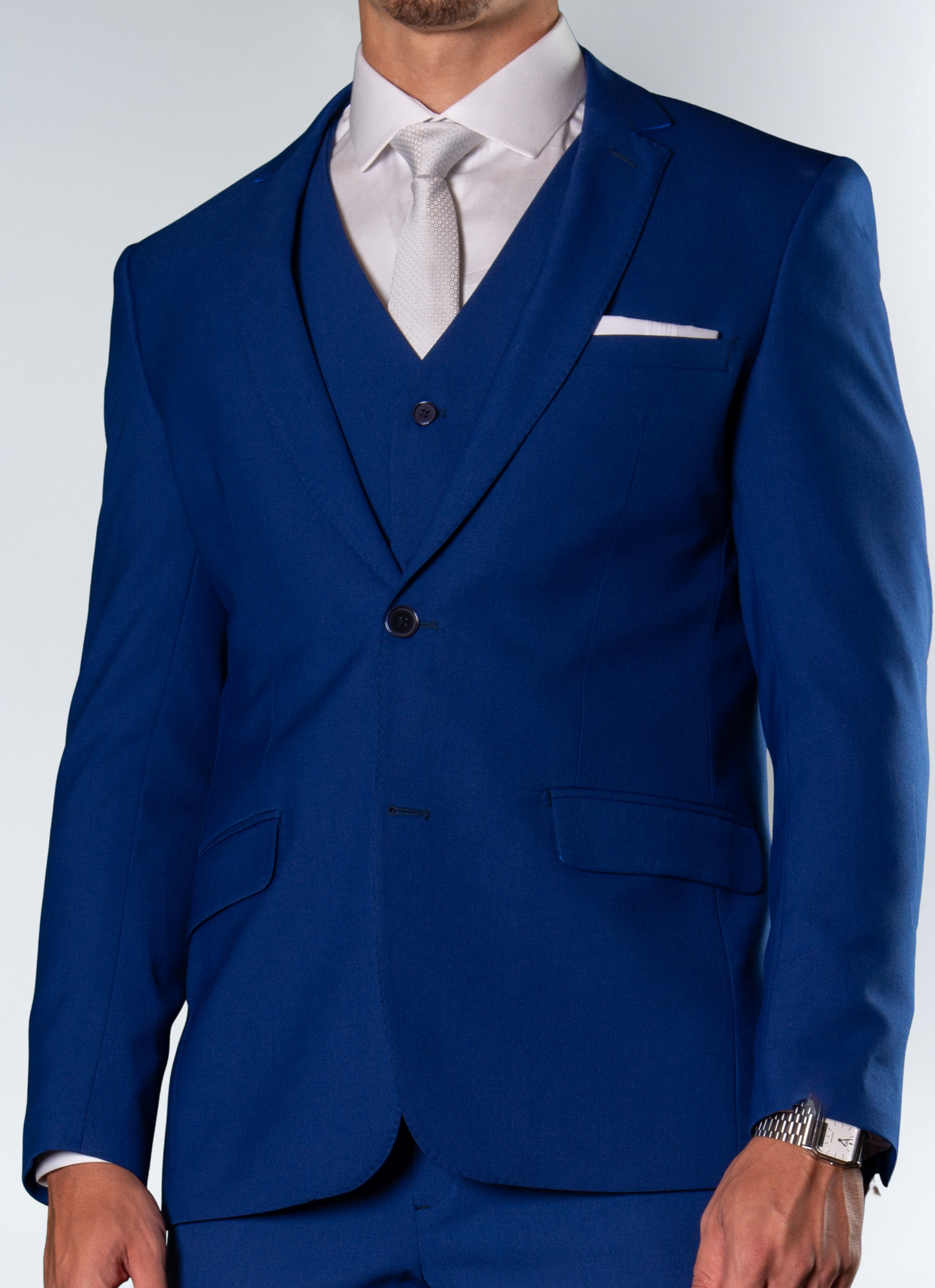 Terno lã Mista Lapela de Bico